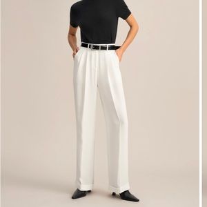 Lily Silk white 100% real Silk Dress Pants